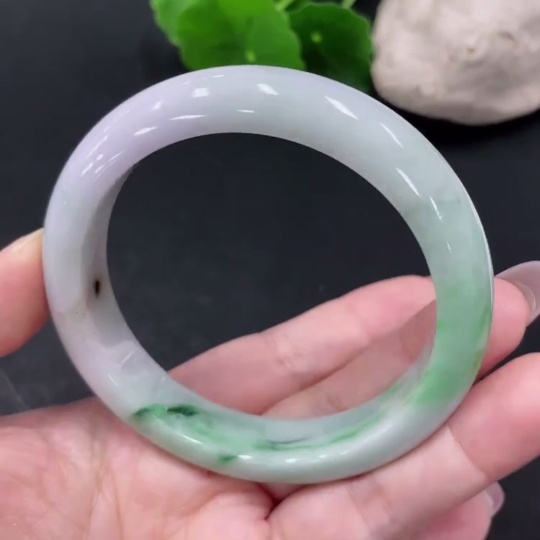 F31675900 Jadeite Round Bangle Size 58.4 Total Weight Approx. 63.8g