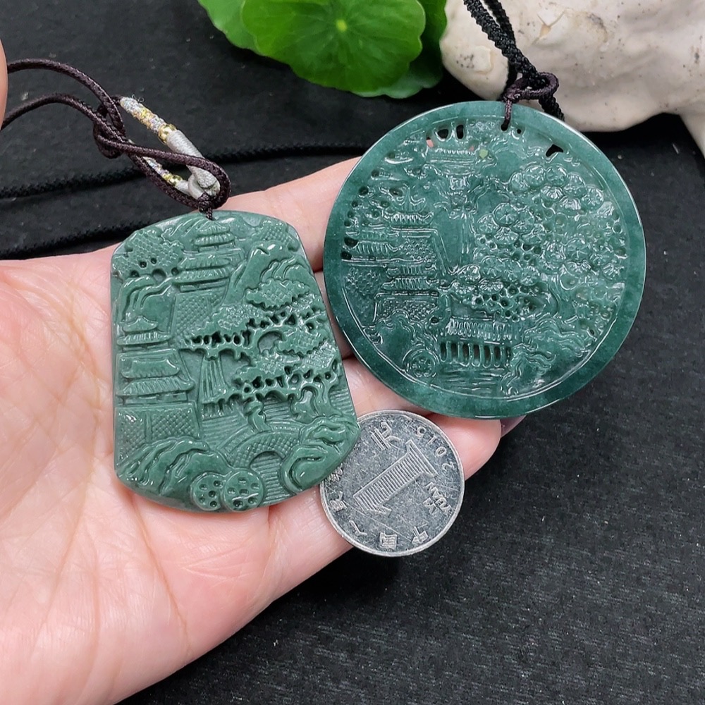 F34966163 Jadeite Pendants Sell as a Lot