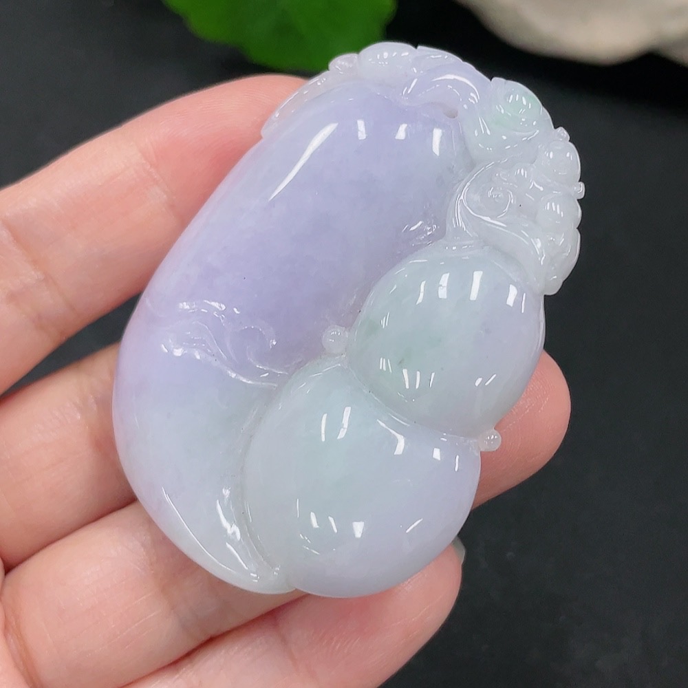 F30453110 Jadeite Fortune and Longevity Pendant