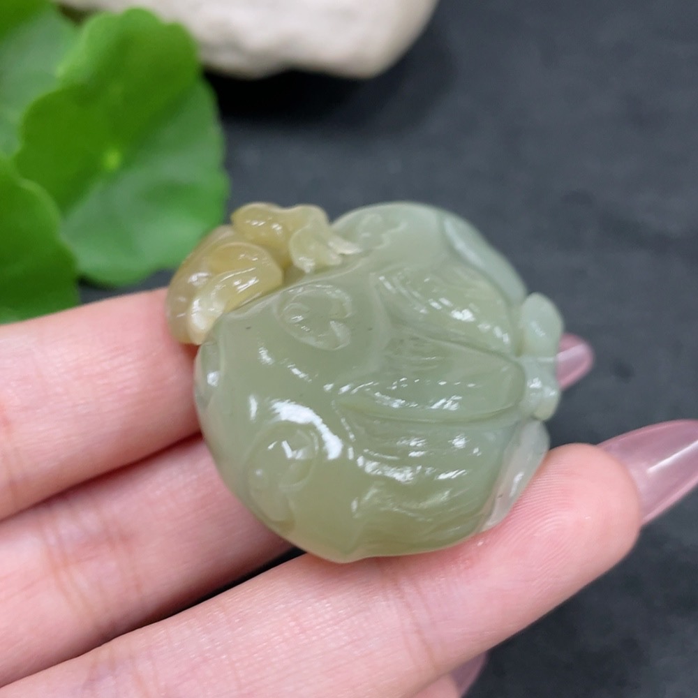 H33925604 Hetian Jade Pendant - Quacking Wealth, Total Weight Approx. 39.5g