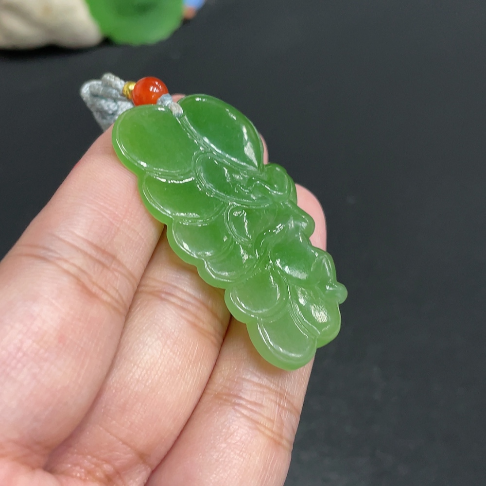 H34004455 Hetian Jade Jasper Pendant - Fairy