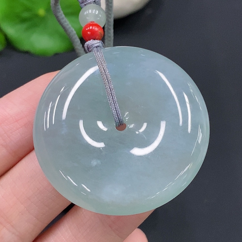 F28241267 Jadeite Peace Pendant Total Weight Approx. 27.2g With Non-Grade A Beads