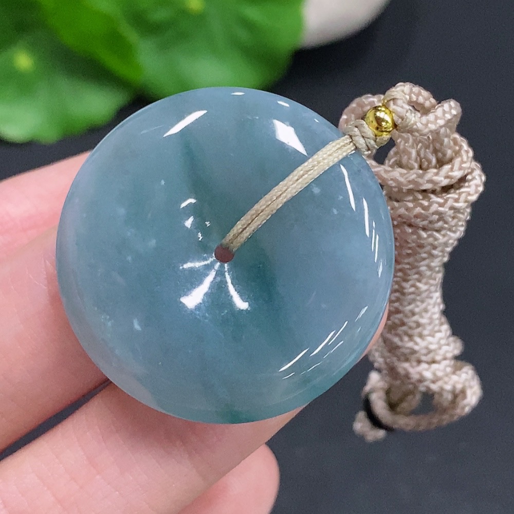 F31645730 Jadeite Safety Pendant Total Weight Approx. 11.8g (Including String Weight)