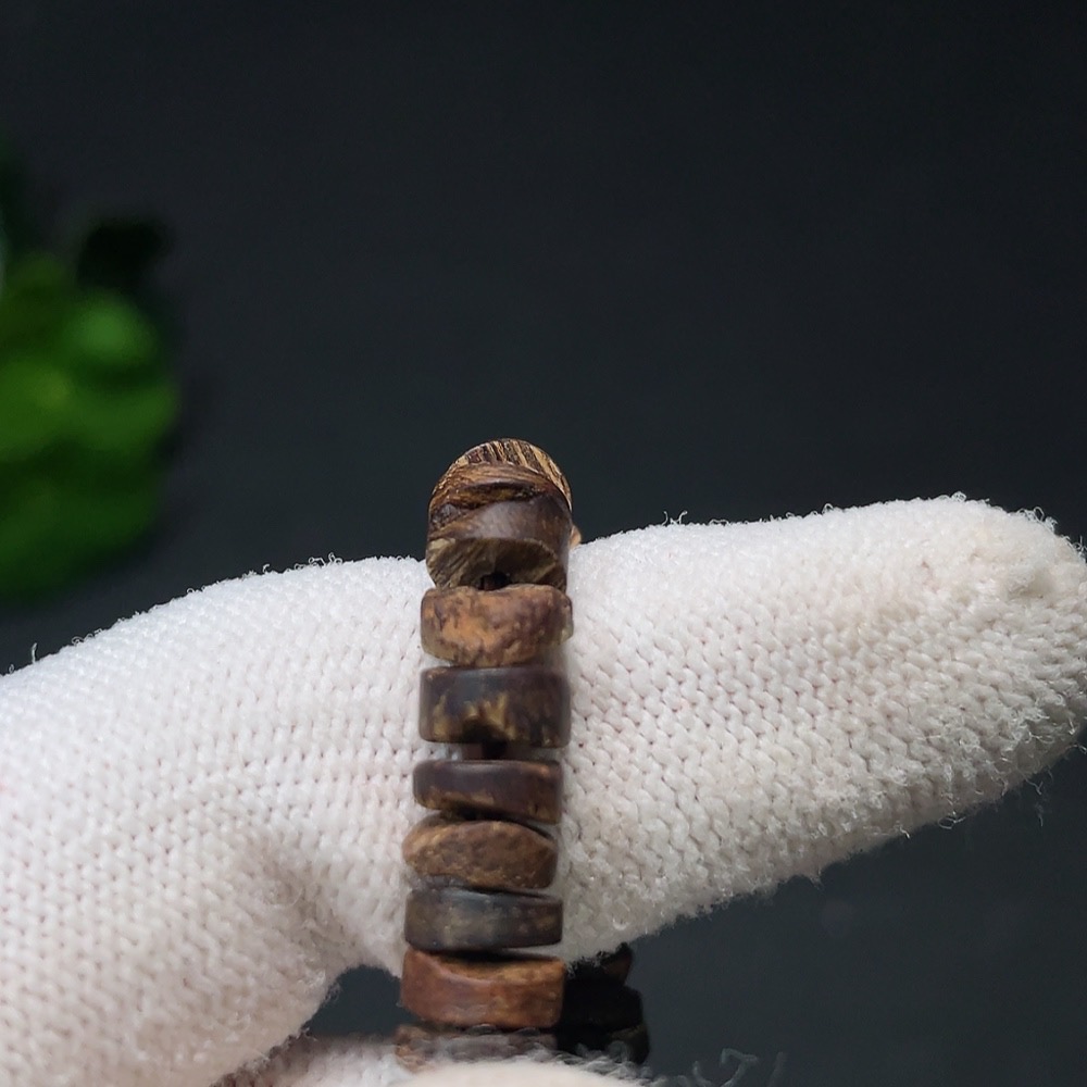 W32765929 Agarwood Bead Bracelet, Total Weight Approx. 5.4g, Size About 6.6mm