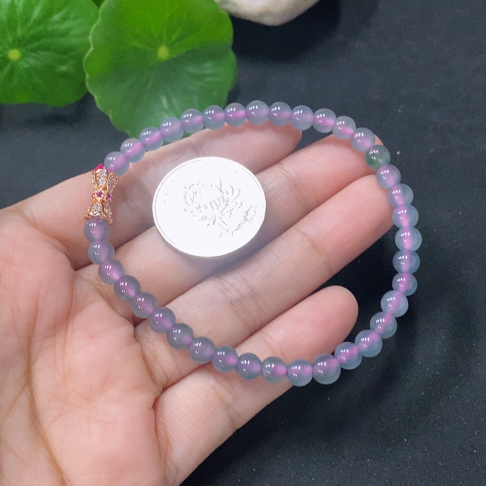 F32760795 Jadeite Beaded Bracelet Approx. 5mm Total Weight Approx. 7.82g Non-Gold