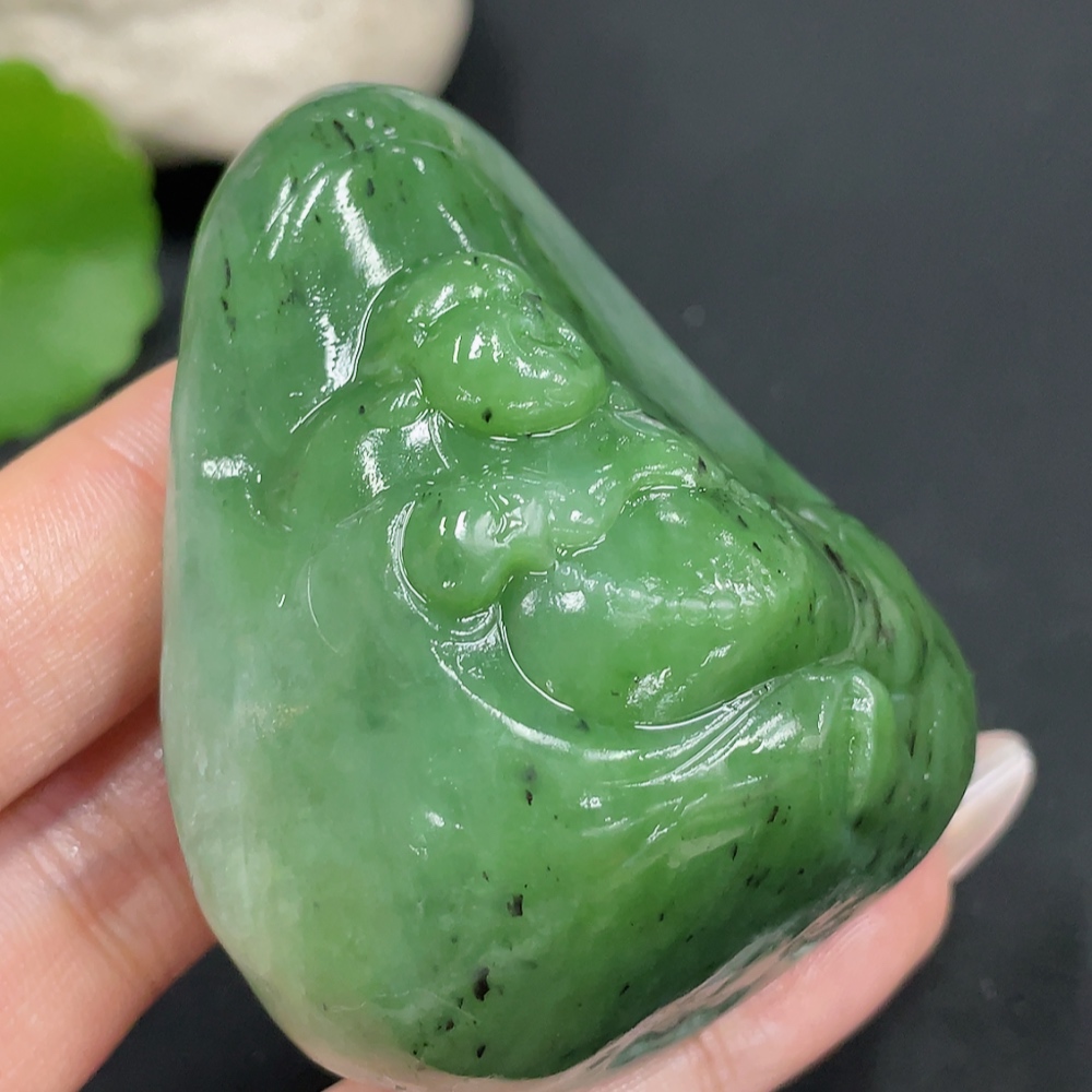 H30521081 Hetian Jade Handheld Ornament Dragon Total Weight Approx. 141g