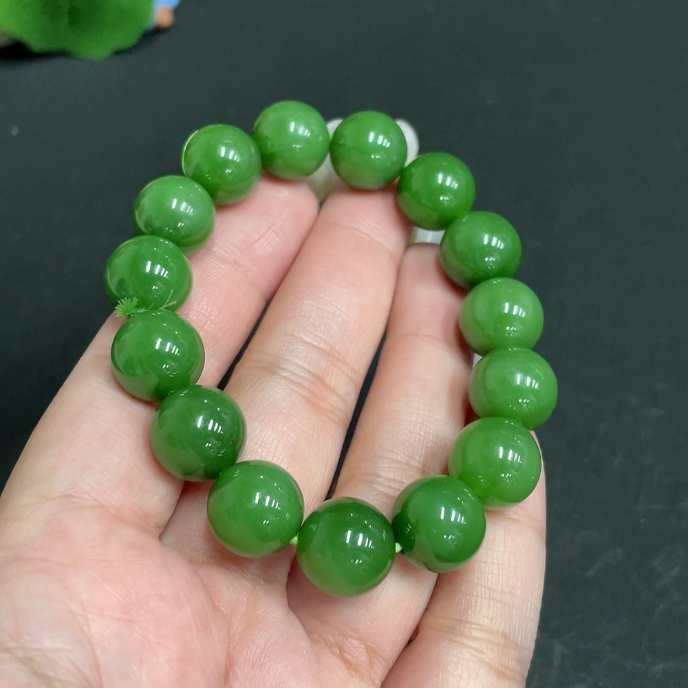 H28243267 Hetian Jade Bracelet Size 11.6mm Approx. Total Weight About 40.7g
