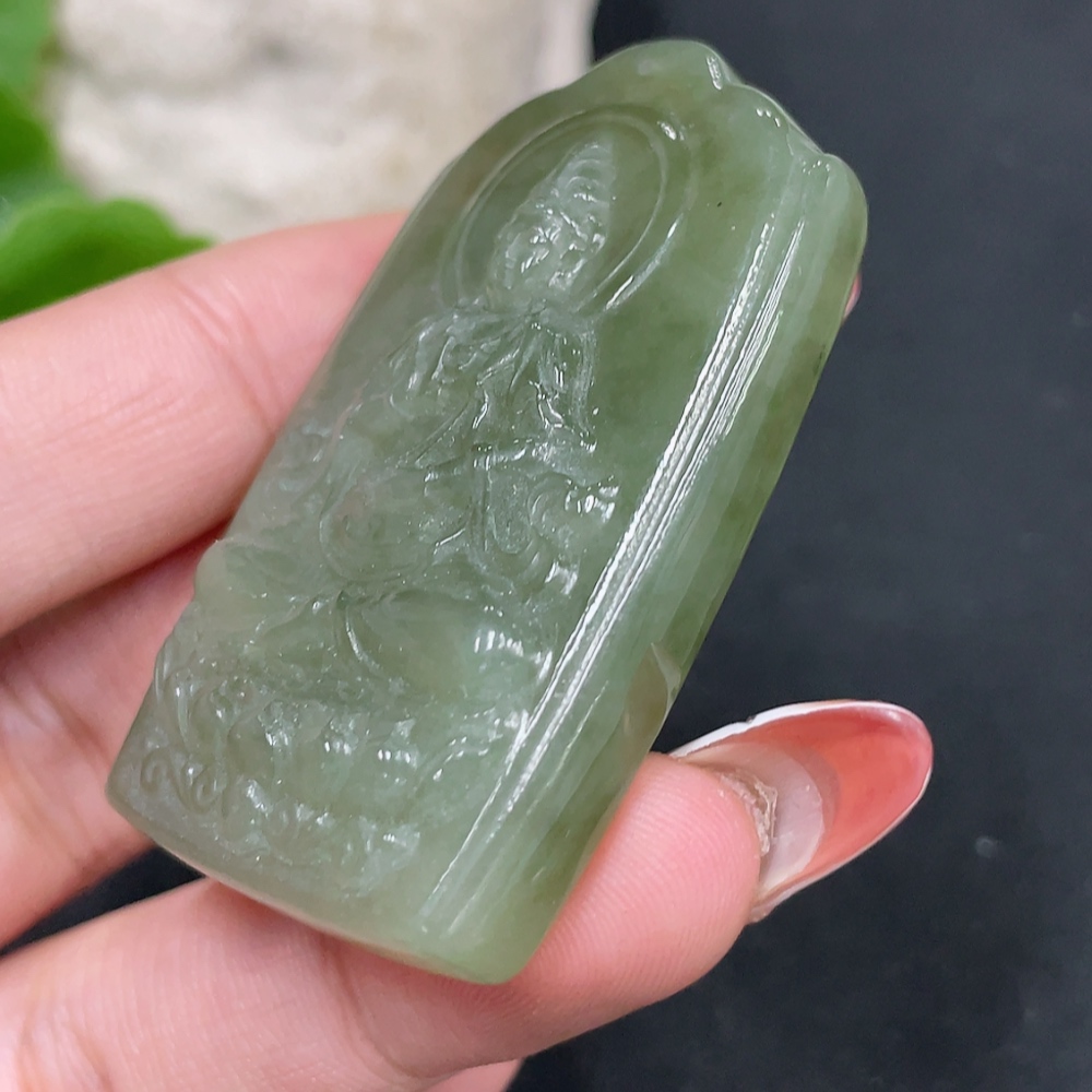 H35083923 Hetian Jade Pendant Guanyin Total Weight Approx. 37.8g