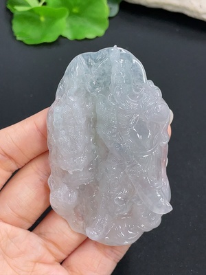 F41950192 翡翠挂件 关公 货品总重约72.13g