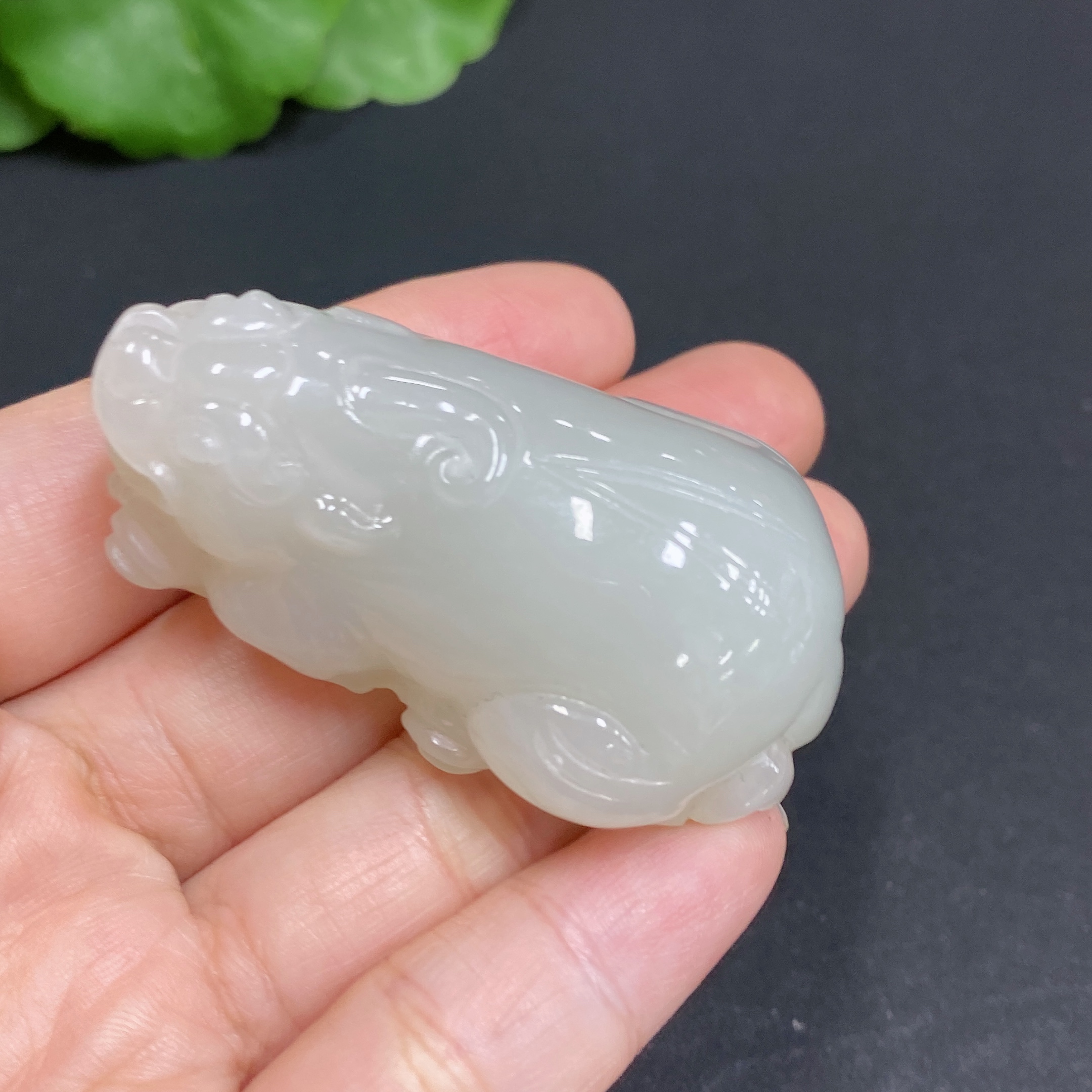 H34970535 Hetian Jade Pendant  Pixiu  Total Weight About 43.8g