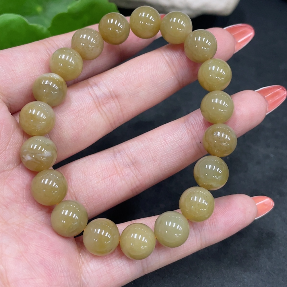 H34016219 Hetian Jade Bracelet, Approx. 9.8mm, Total Weight Approx. 29.1g