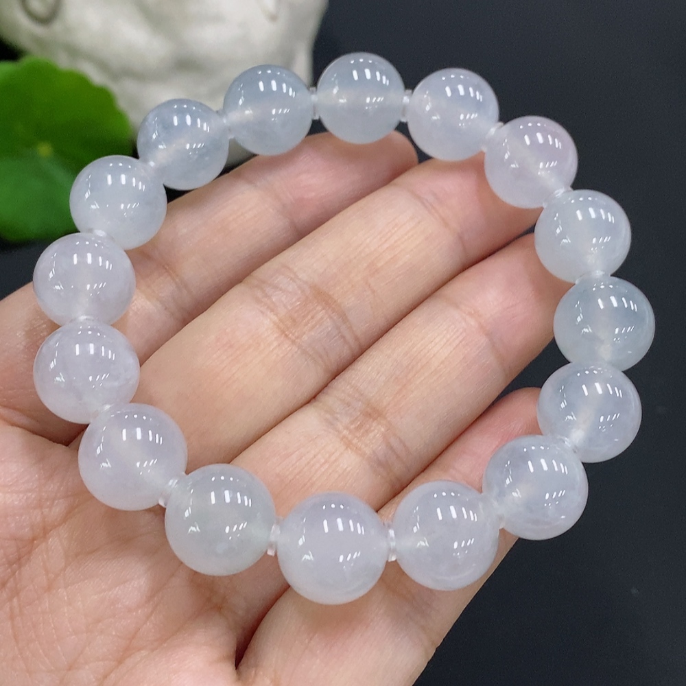 F28191210 Jadeite Bead Necklace Approx. 11.6mm Total Weight Approx. 45g