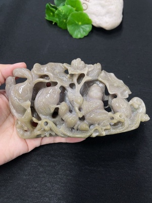 F46552093 翡翠摆件 货品总重约362.5g