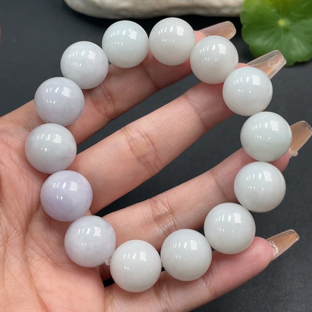 F15641772 Jadeite Bead Necklace Approx. 15mm Total Weight 82.649g