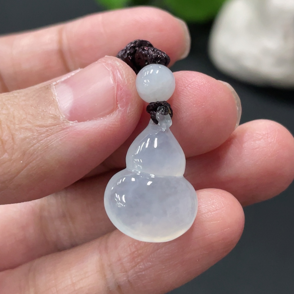 F33909959 Jadeite Gourd Pendant Total Weight Approx. 3.85g