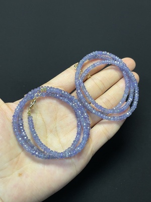 C46535259 坦桑石项链 可见有机物 非金 货品总重约20.14g 一手走