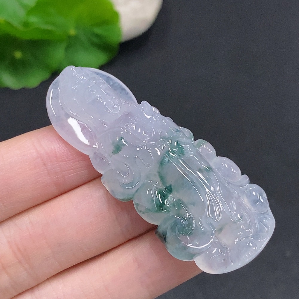 F34060507 Jadeite Guanyin Pendant Total Weight Approx. 22.5g
