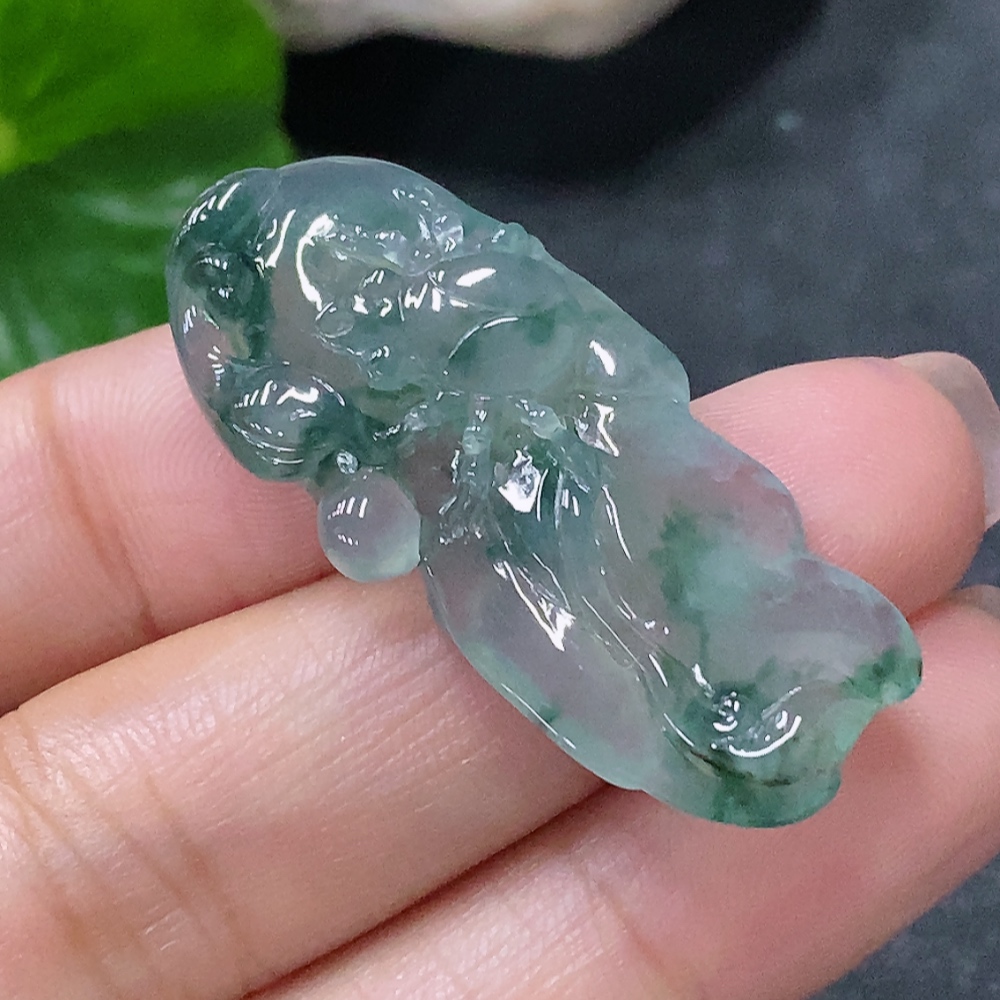 F34043257 Jadeite Pendant Flourishing and Prosperous