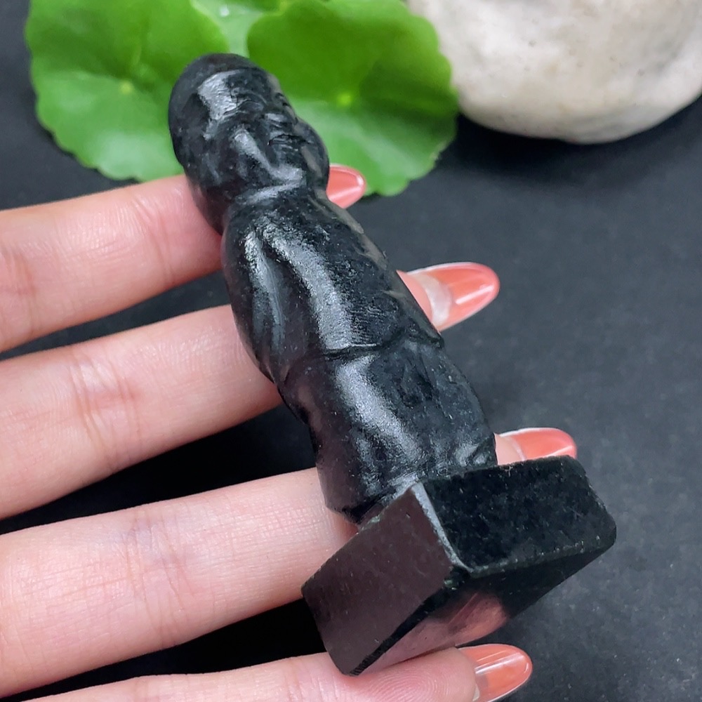 H35084232 Hetian Jade Ornament Shopkeeper Color Origin Undetermined Contains Other Mineral Components Total Weight Approximately 80g