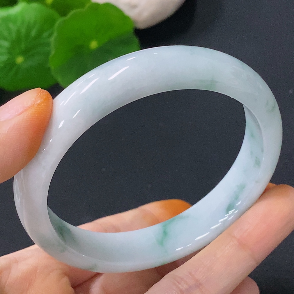 F30441891 Jadeite Round Bangle Size 55.6mm Total Weight Approx. 45g