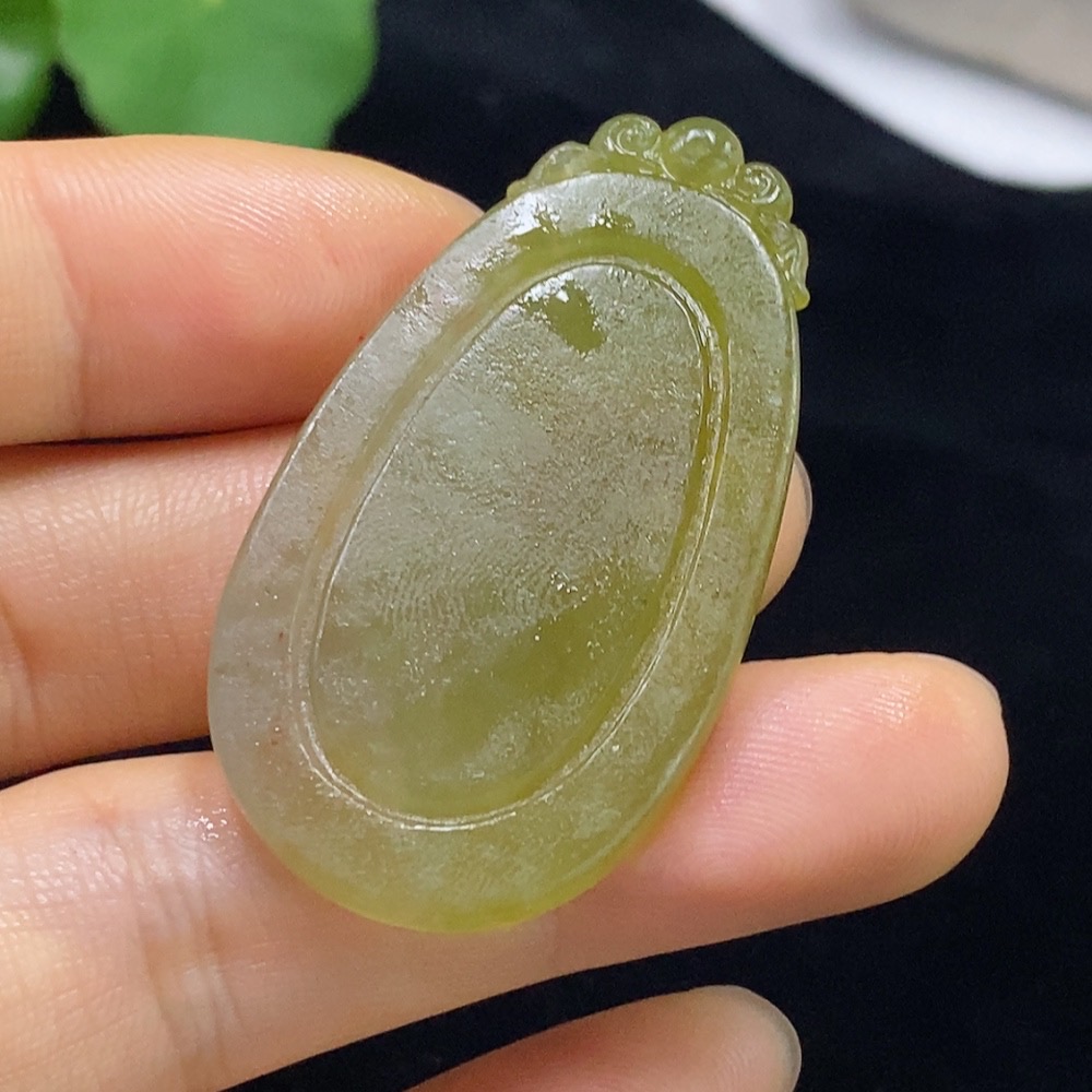 F32803692 JadeiteUnpolished Antique Pendant, Total Weight Approx. 10.63g