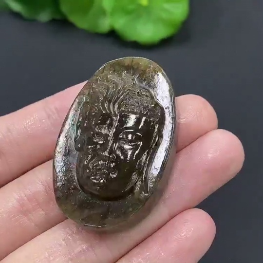 H09461162 Hetian Jade "A Moment of Thought" Pendant Total Weight 25.8g