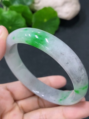 F33849760 Jadeite Round Bangle Size 55mm Total Weight Approximately 46.56g