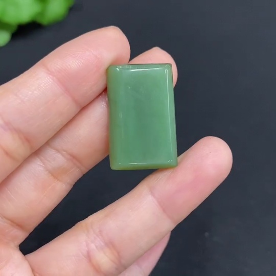 H29329921 Hetian Jade Inlaid Plain Pendant, Total Weight Approx.4.1g