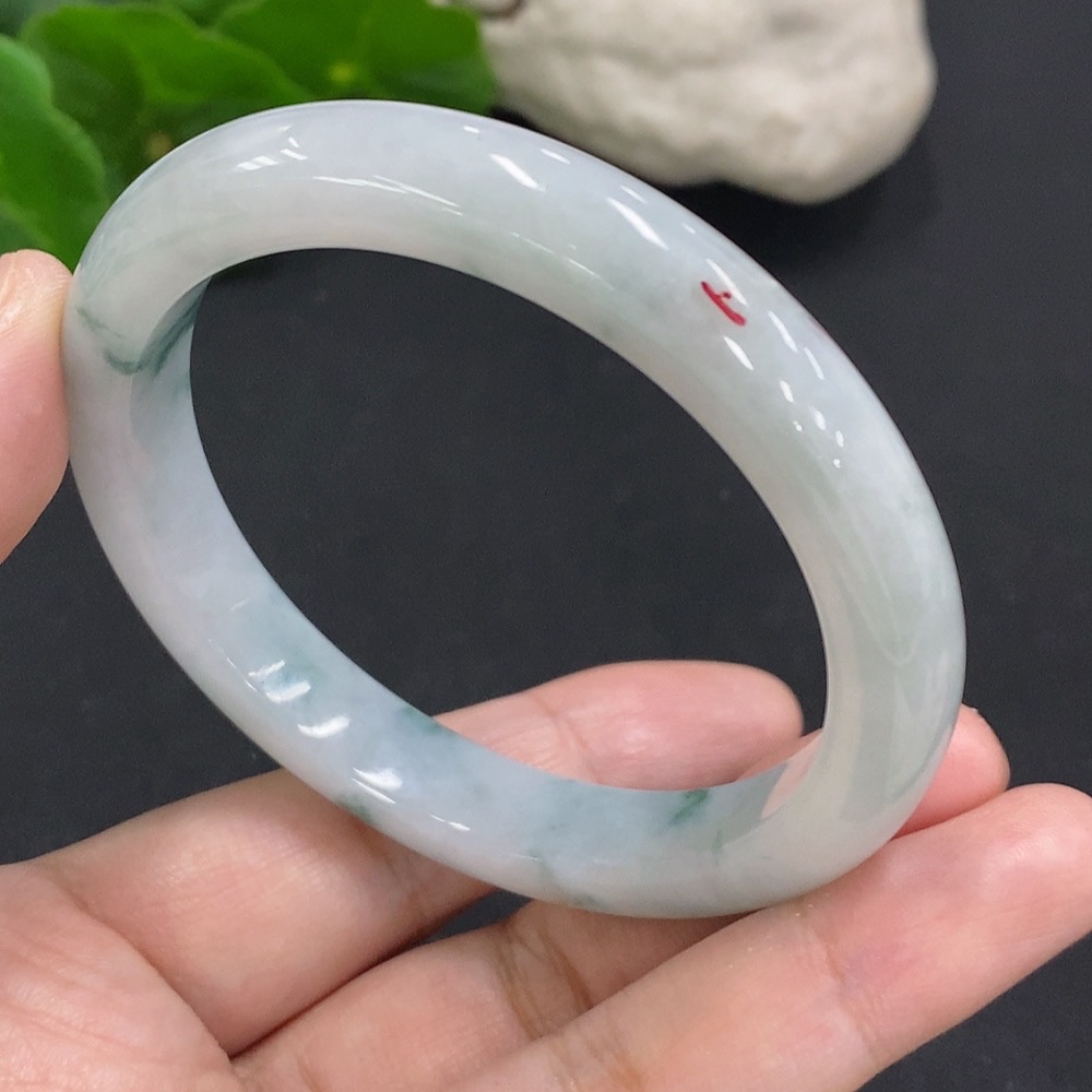 F35126207 Jadeite Round Bracelet Total Weight About 47.1g Size 57
