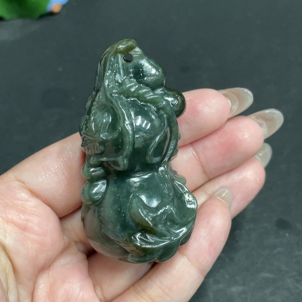 H30503143 Hetian Jade Pendant Gourd Total Weight About 84g