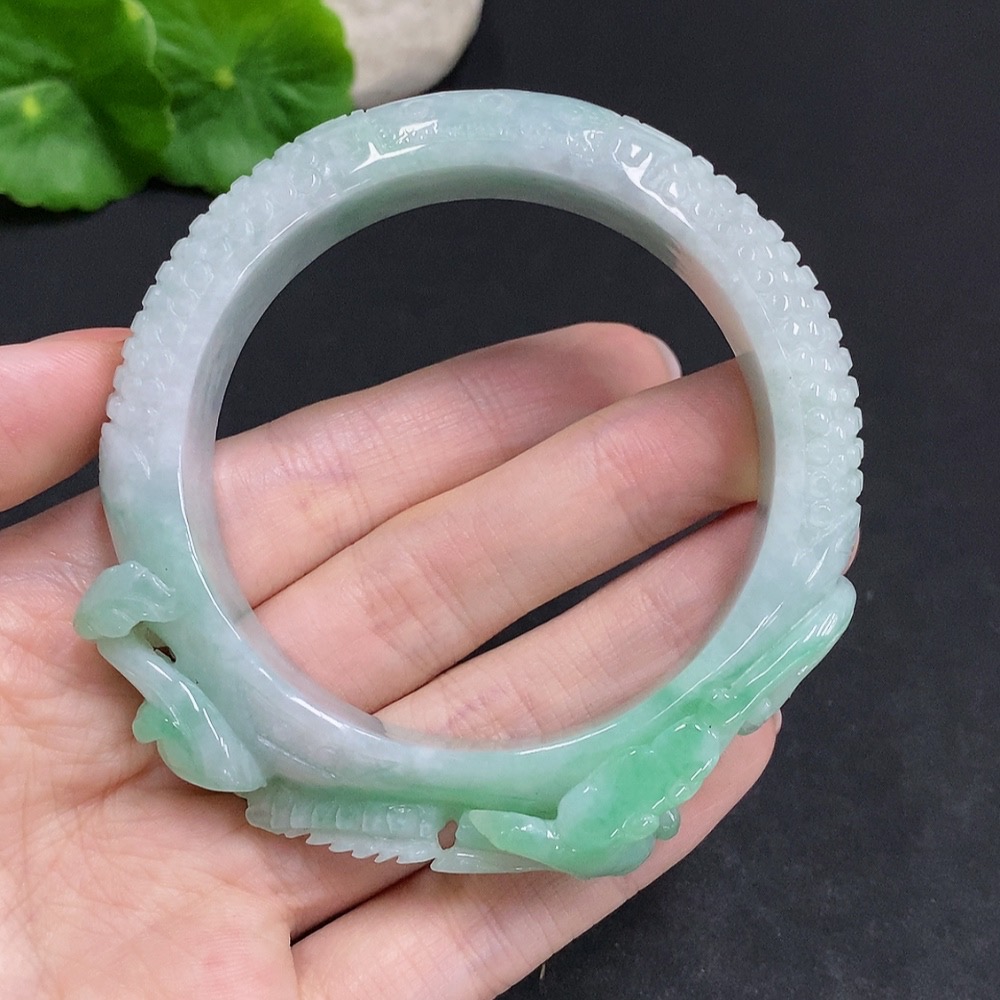 F34962595 Jadeite Round Bracelet Total Weight Approx. 78.5g Size 57