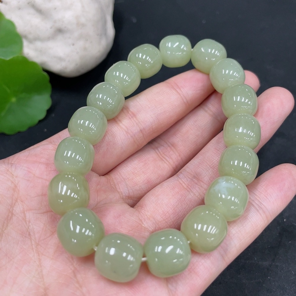 H30561660 Hetian Jade Bracelet, Approx. 11.5mm, Total Weight Approx. 51.2g
