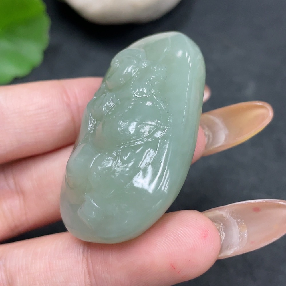 H32823659 Hetian Jade Pendant Buddha Total Weight Approx. 32.9g