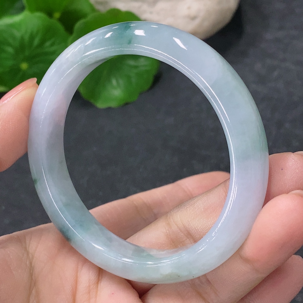 F34043165 Jadeite Round Bracelet Size 50.5mm Total Weight Approx. 37.5g