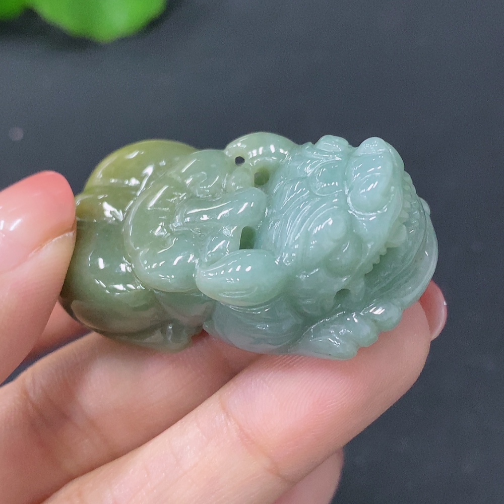F28200234 Jadeite Pi Xiu Pendant Total Weight Approx. 29.8g