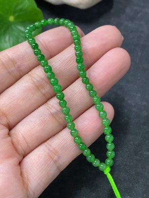 F34954997 Jadeite Beads Bracelet Approx. 3.5mm Total Weight Approx. 3.19g