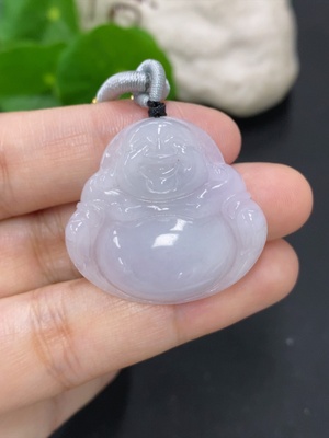 F46615826 翡翠佛公挂件 货品含绳总重约10克