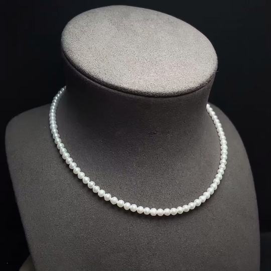 C28180218 Pearl Beaded Necklace Non-Gold Setting Approx. 4.4mm Total Weight About 10.57g