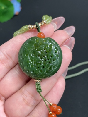 H26001667 Hetian Jade Pendant - Antique Style Piece