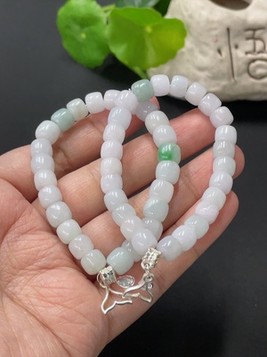 F34999418 Jadeite Beaded Bracelet Approx. 7mm Beads Non-Gold Accessory