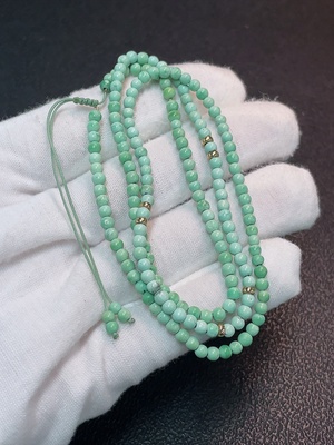 C32786189 Turquoise Bead Necklace with Other Mineral Components, Total Weight Approximately 7.03g, Bead Size About 3.1mm