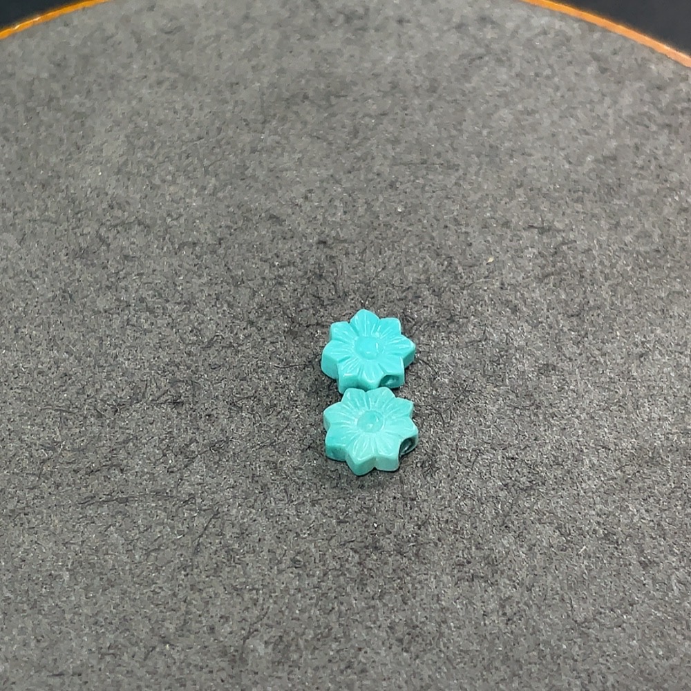 C34990542 Turquoise Jewelry, Color Origin Undetermined, Containing Other Mineral Components, Total Weight Approximately 0.47g, Sell as a Lot
