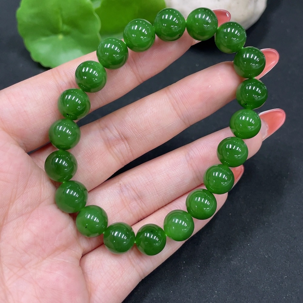 H35111783 Hetian Jade biy bracelet, approx. 9.2mm, total weight approx. 26.2g