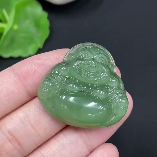 H27169747 Hetian Jade Pendant Buddha Total Weight Approx.13.9g