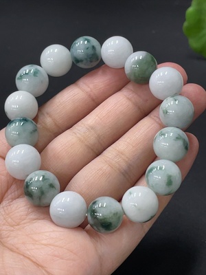 F33836923 JadeiteBead Bracelet Approx.12.3mm Total Weight Approx.49.18g