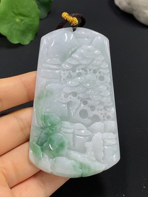 F22547798 Jadeite Landscape Pendant Total Weight 73.742g