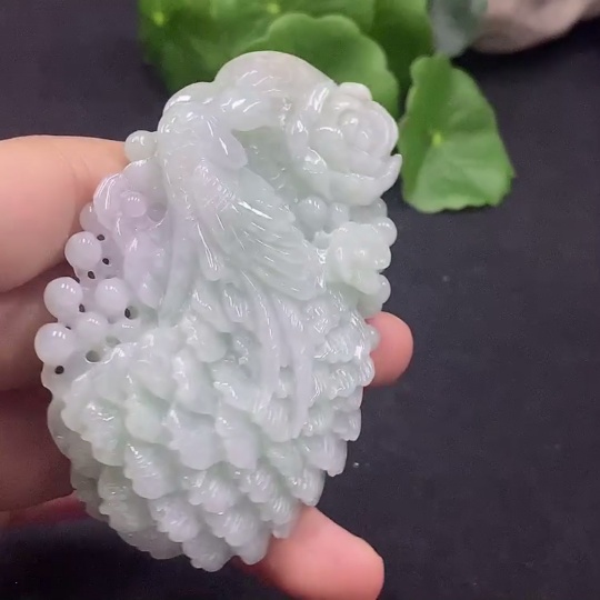 F30514576 Jadeite Phoenix Pendant, Total Weight Approx. 75.46g