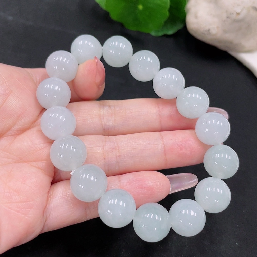 F34013541 Jadeite Bracelet, Approx. 12.5mm Beads, Total Weight About 58.7g