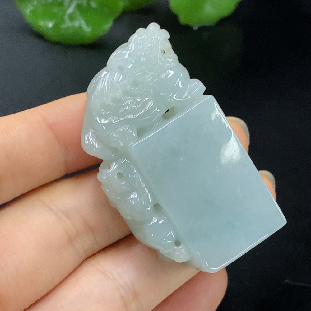 F29363422 JadeitePixiu Seal, Total Weight Approximately 41.65g