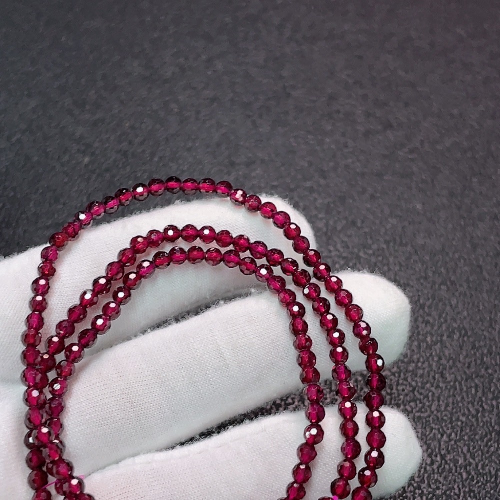 C35092233 Garnet bead strand, total weight approximately 12.36g, size about 3.3mm